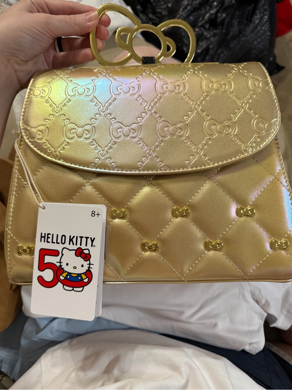 Hello Kitty Gold Quilted Longefly